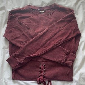 Burgundy American Eagle sweatshirt